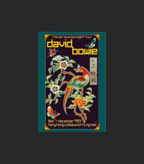 David Bowie Poster The Serious Moonlight Tour