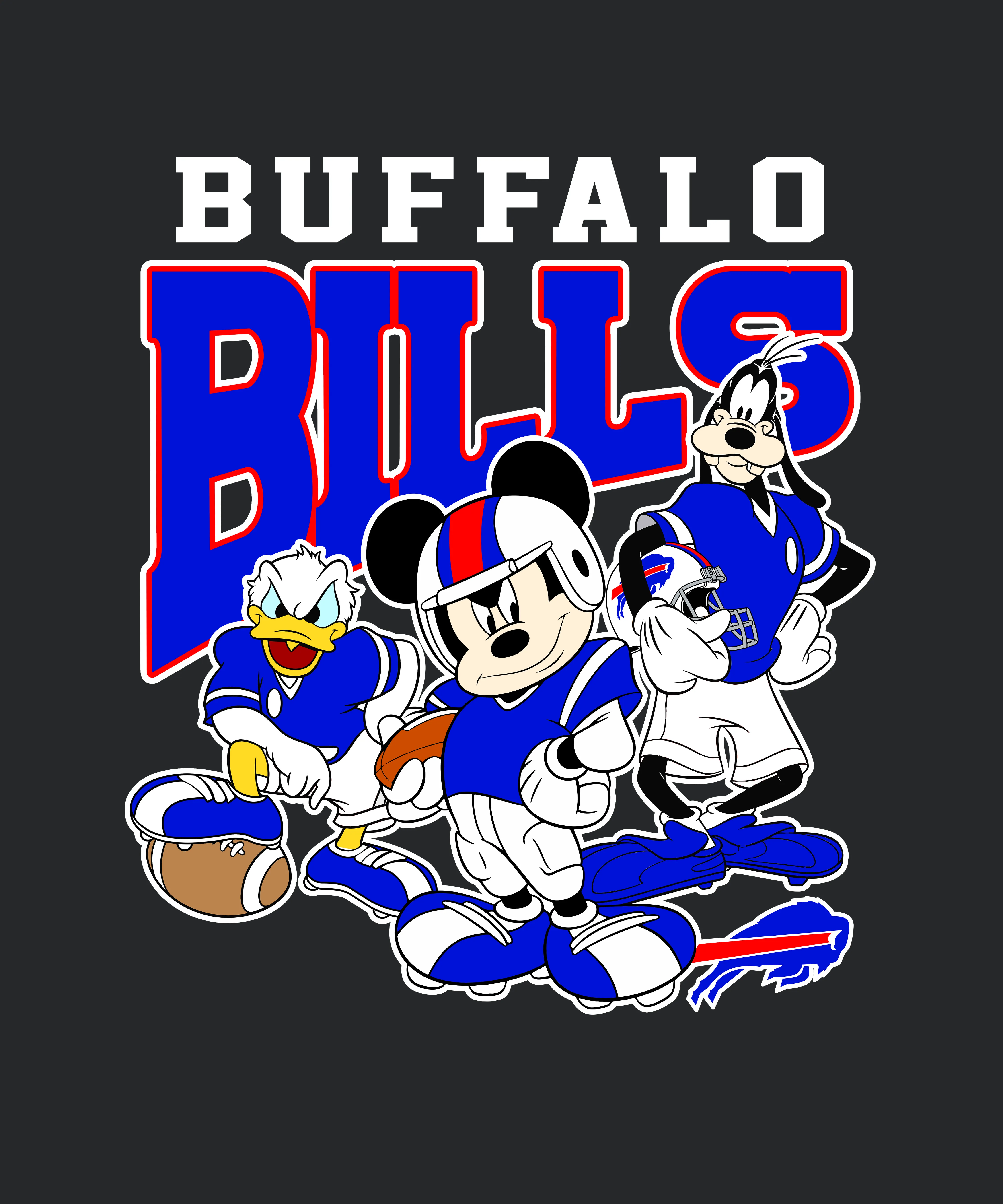 Disney Mickey Mouse And Friends Buffalo Bills