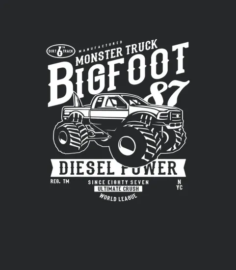 Monster Truck Bigfoot Vintage Graphic Design