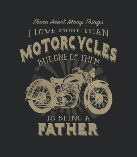 Motorcycle Father Funny Vintage Biker Dad