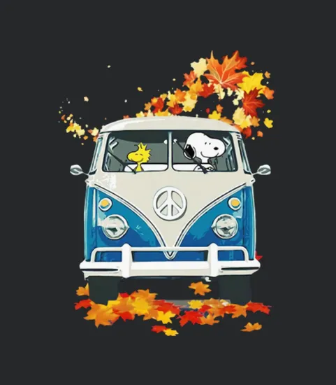 Snoopy And Woodstock Vw Volkswagen Hippie Car