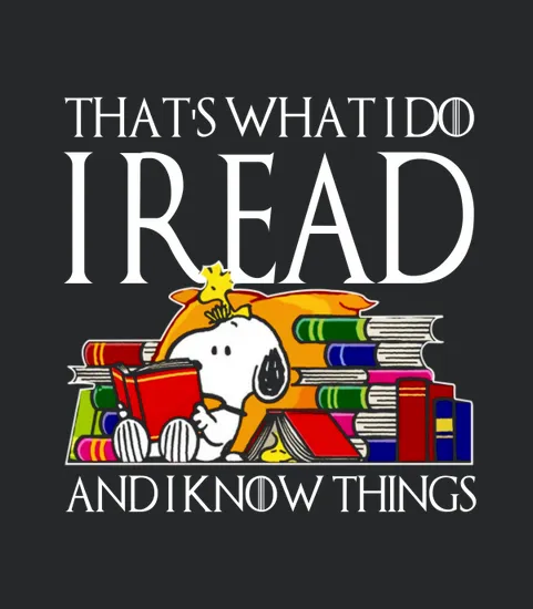 Snoopy Thats What I Do I Read And I Know Things Sweater Longsleeve