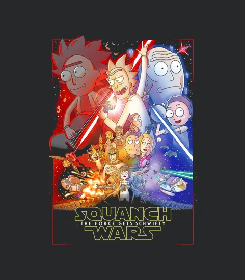 Squanch Wars The Force Gets Schwifty Sweater Longsleeve
