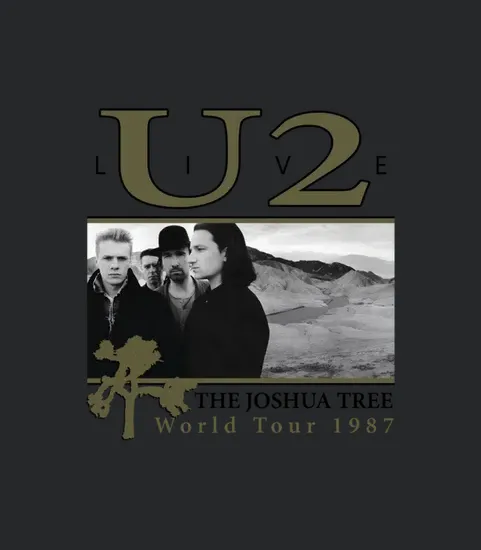 2 Side Vintage U2 Rock Band Live The Joshua Tree World Tour 1987