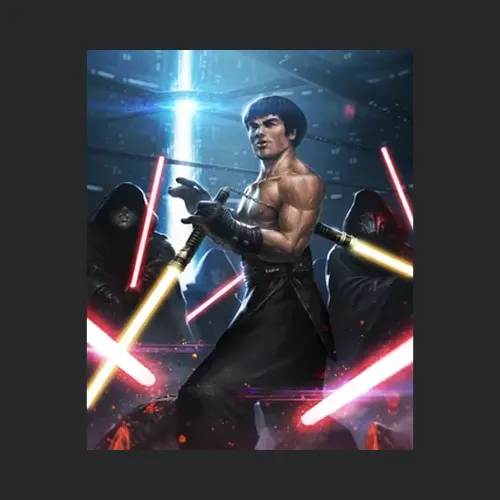 Bruce Lee Star Wars Scenario Lightsaber Fight