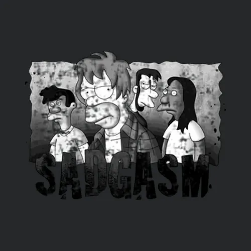 Sadgasm 90s Grunge Music Cartoon Rock Vintage
