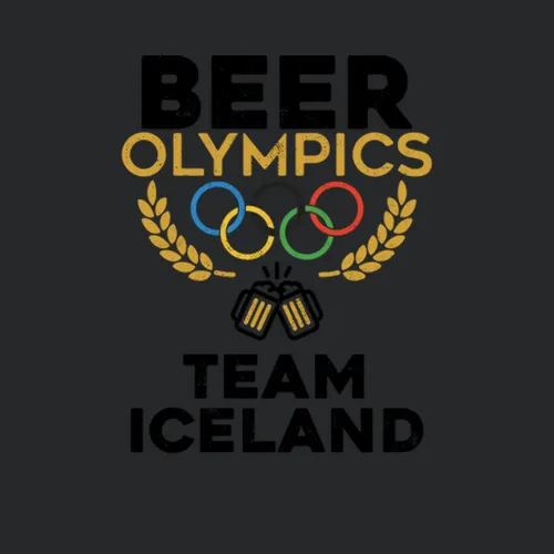 Beer Olympics Team Iceland Country World Funny Drinking