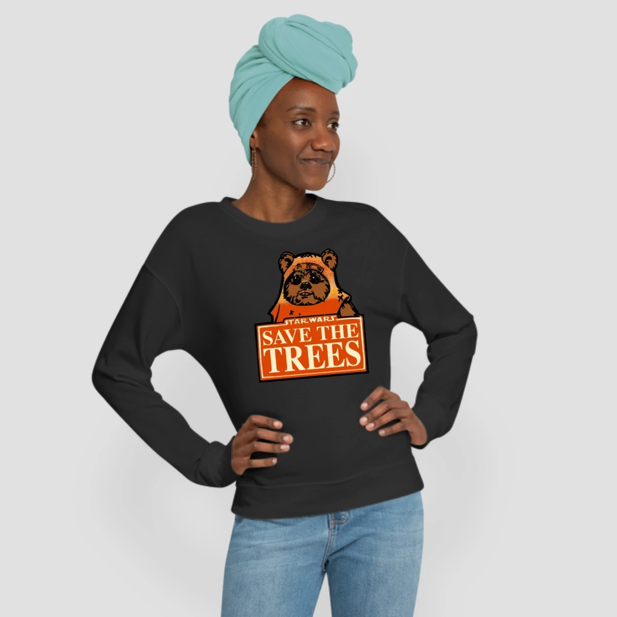 Ewok Star Wars Save The Trees Retro Funny Return Jedi