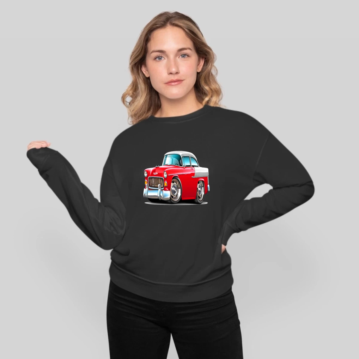 1955 Chevy Belair Red Car Mens Premium