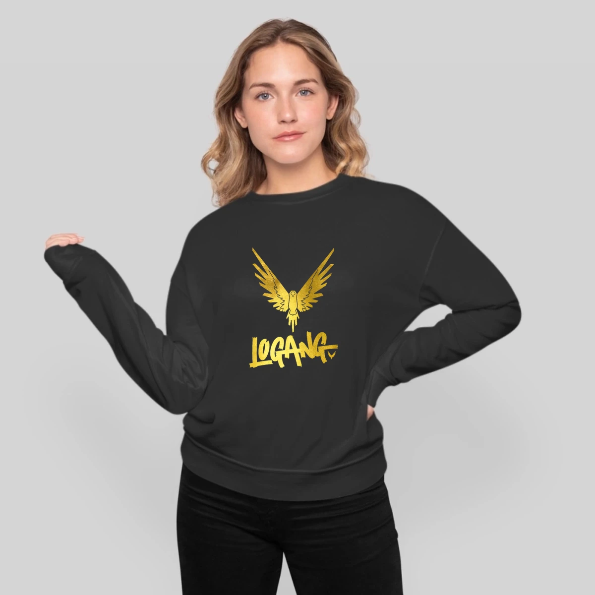 Maverick Bird Logo Logan Paul Black Pull Over