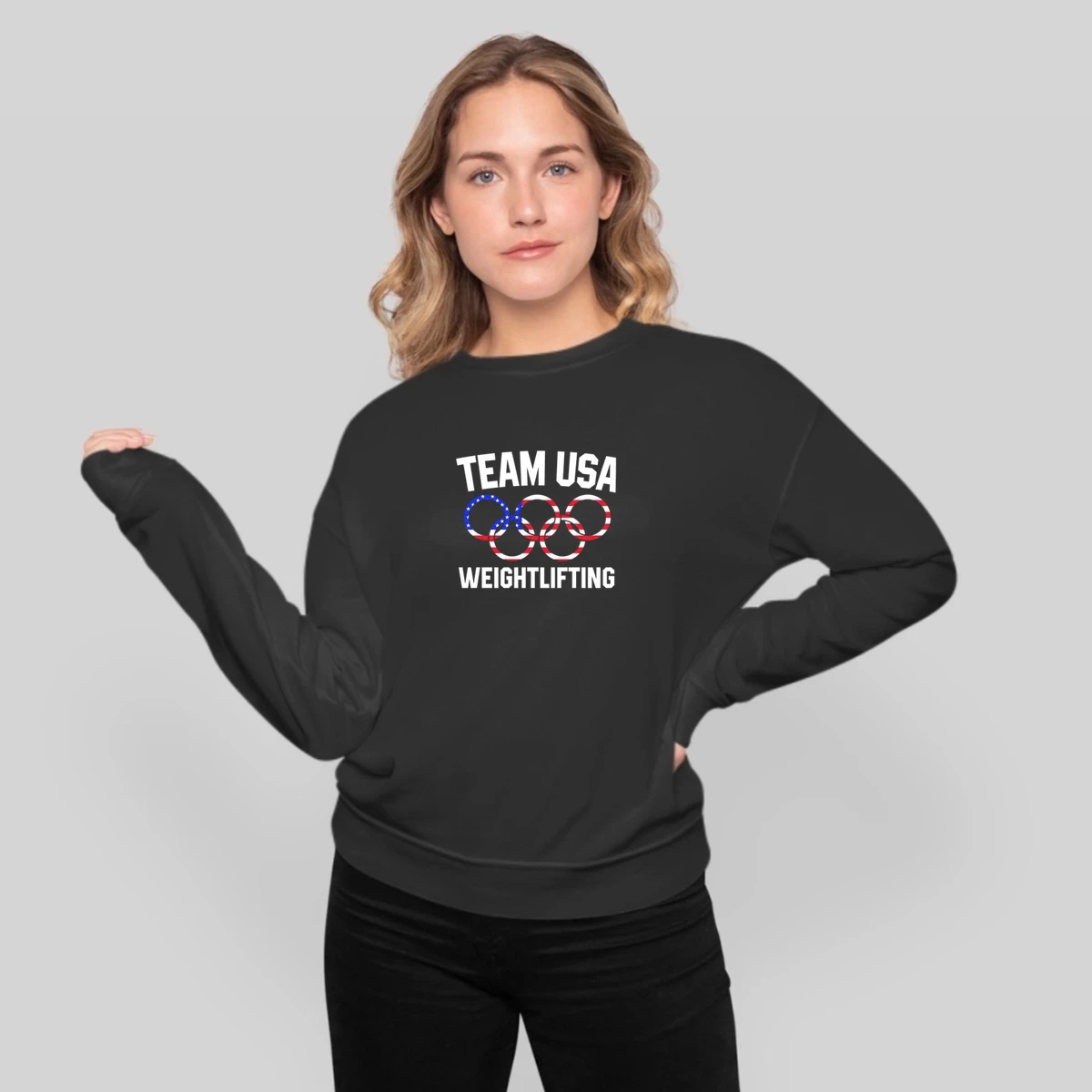 Team Usa Weightlifting Olympics Event Patriotic Rings
