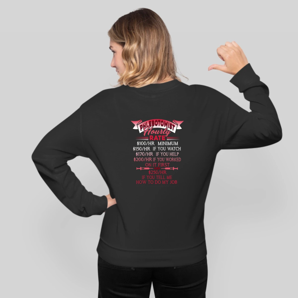 Hourly Rate Phlebotomist Shirts