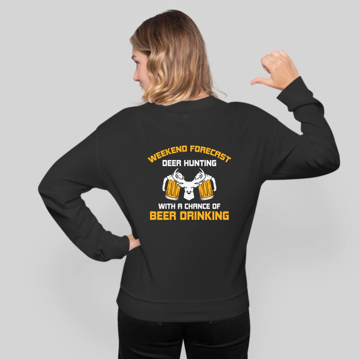 Funny Deer Hunting Beer Drinking