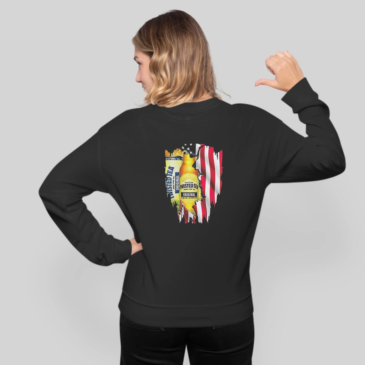 Twisted Tea Inside American Flag