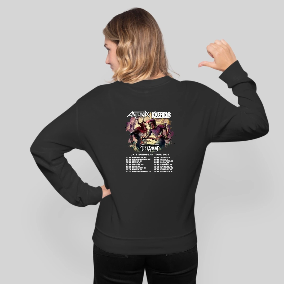 Sale 2 Side Kreator X Anthrax X Testament Uk European Tour 2024