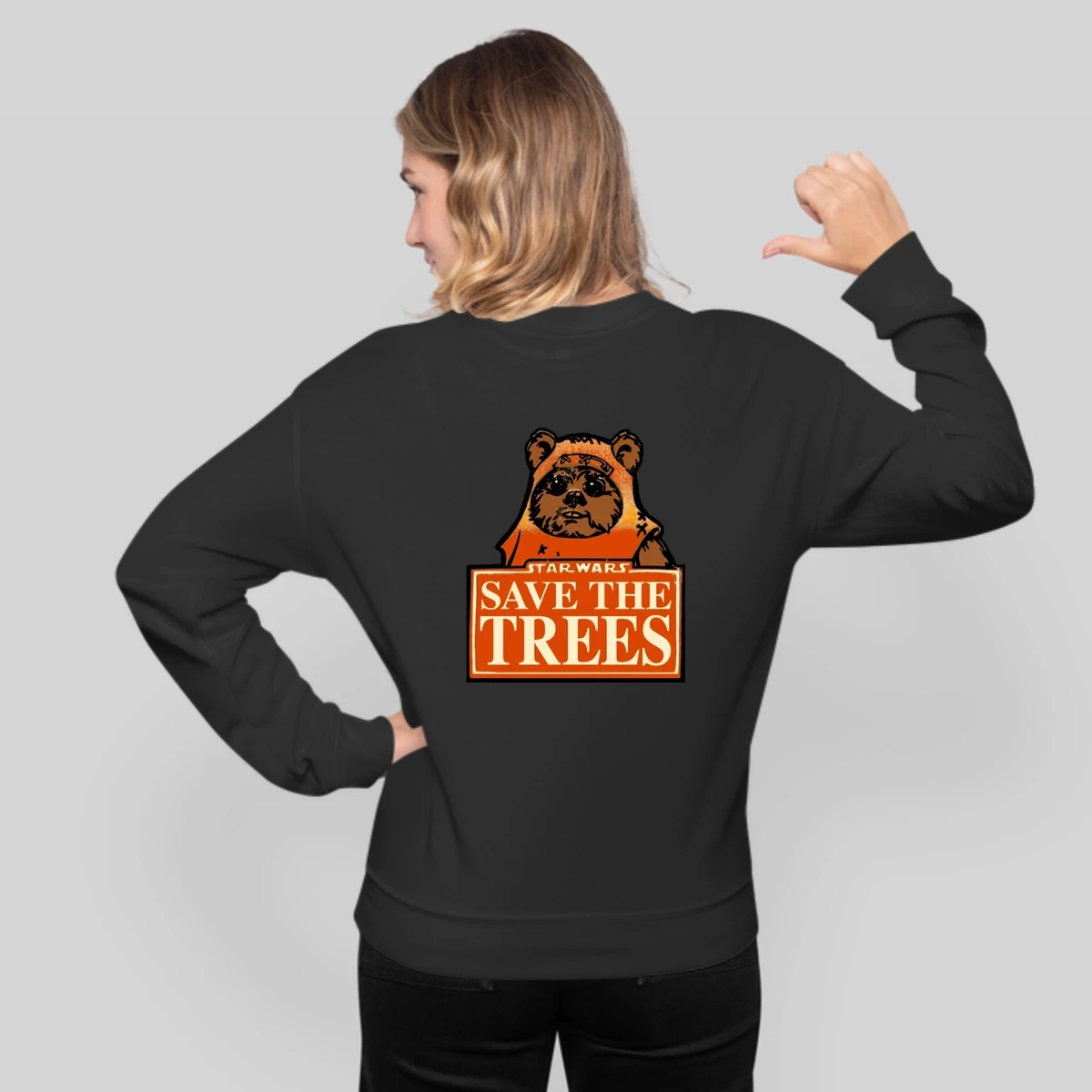 Ewok Star Wars Save The Trees Retro Funny Return Jedi