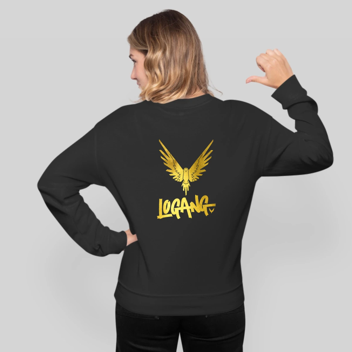 Maverick Bird Logo Logan Paul Black Pull Over