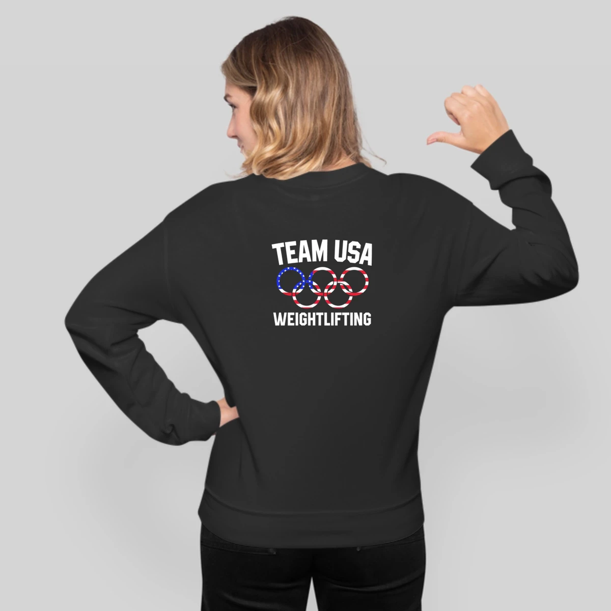 Team Usa Weightlifting Olympics Event Patriotic Rings