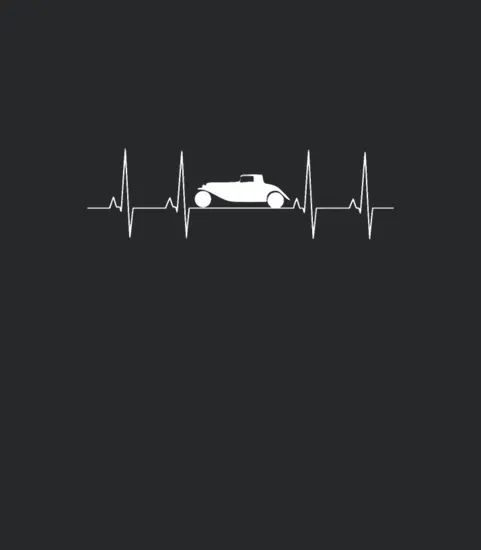 Car Racing Car Oldtimer Heartbeat Gift