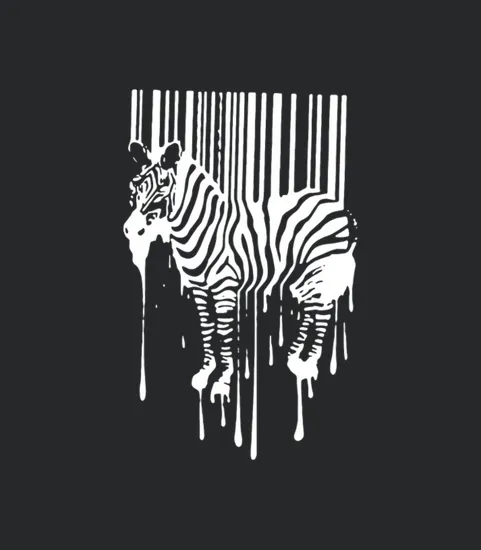 Banksy Street Art Zebra Bar Code