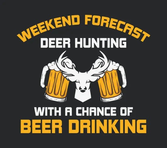 Funny Deer Hunting Beer Drinking