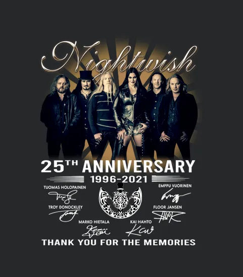 Nightwish 25th Anniversary 1966 2021 Signatures Thank