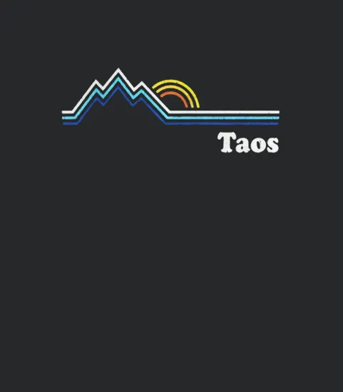 Retro Taos New Mexico T Vintage Sunrise Mountains Tee