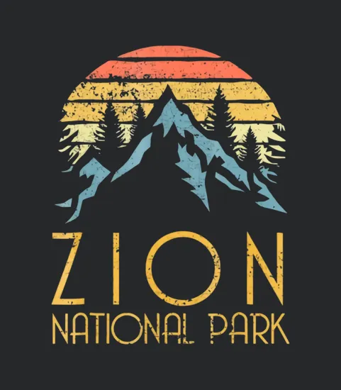 Vintage Retro Zion National Park