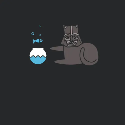 Cat Darth Vader Fish Kitten Gift