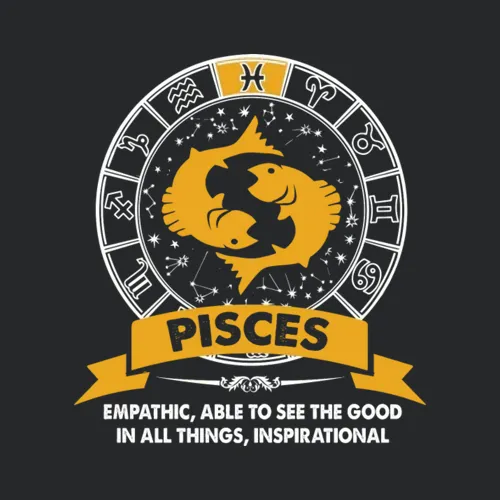 Zodiac Starsign Pisces Thefishes Vintage
