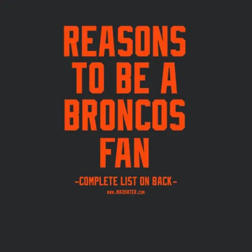 Anti Denver Broncos The No Reasons To Be A Broncos Fan Nfl Gag Gift