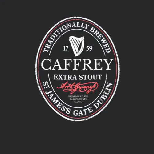 Caffrey Irish Beer Label St Patricks Day Guinness Parody Grunge