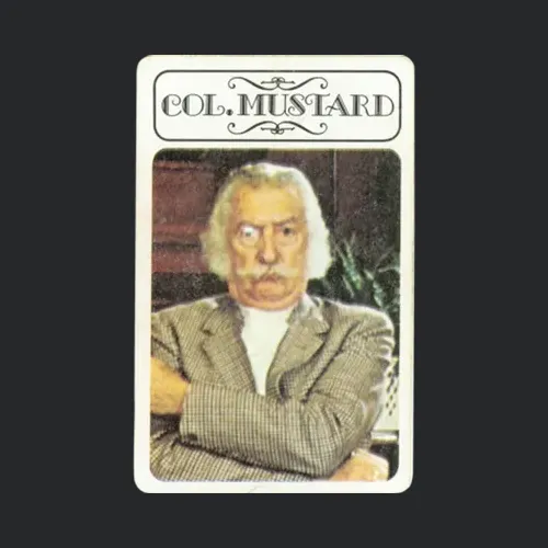 Colonel Mustard Clue Mystery Board Game Character Card