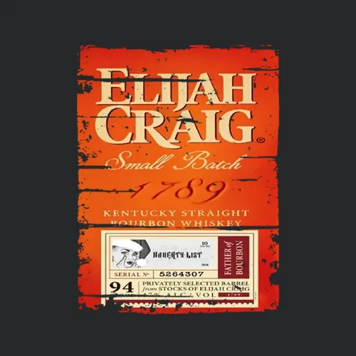 Elijah Craig Bourbon Alcohol Drinking Gift Distressed