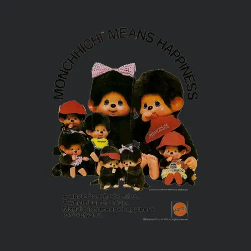 Monchhichi Means Happiness Japanese Stuffed Toy Monkey Retro Old Ad