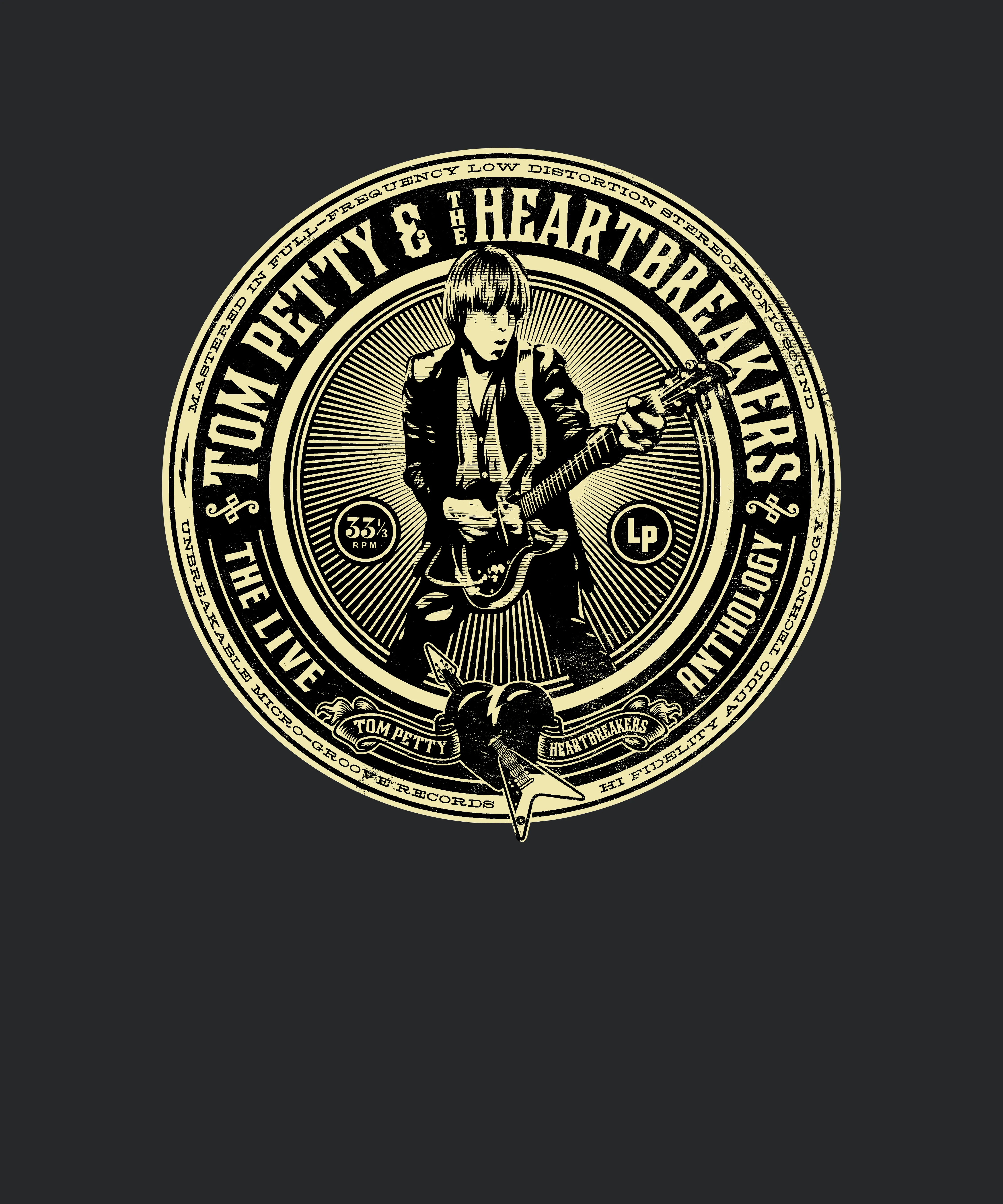Tom Petty And The Heartbreakers Logo Black Size S 6xl