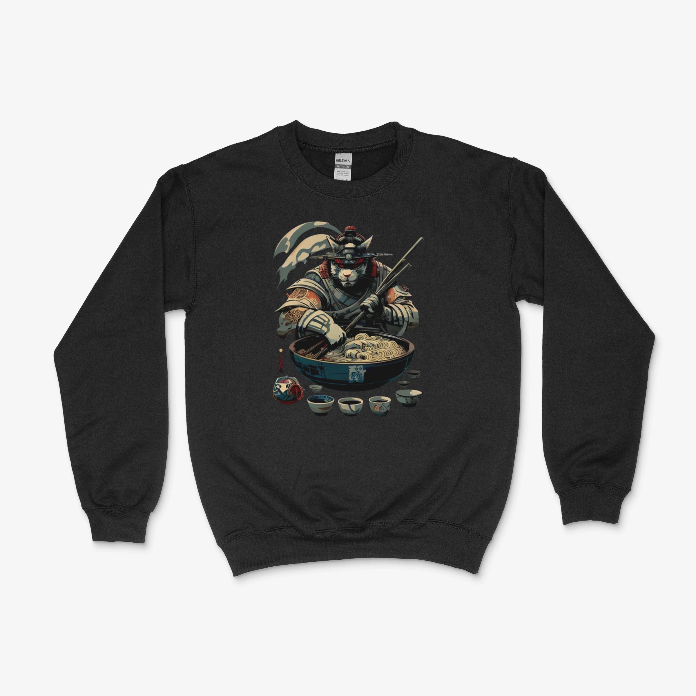 Samurai Cat Ramen Chef Traditional Japanese Art