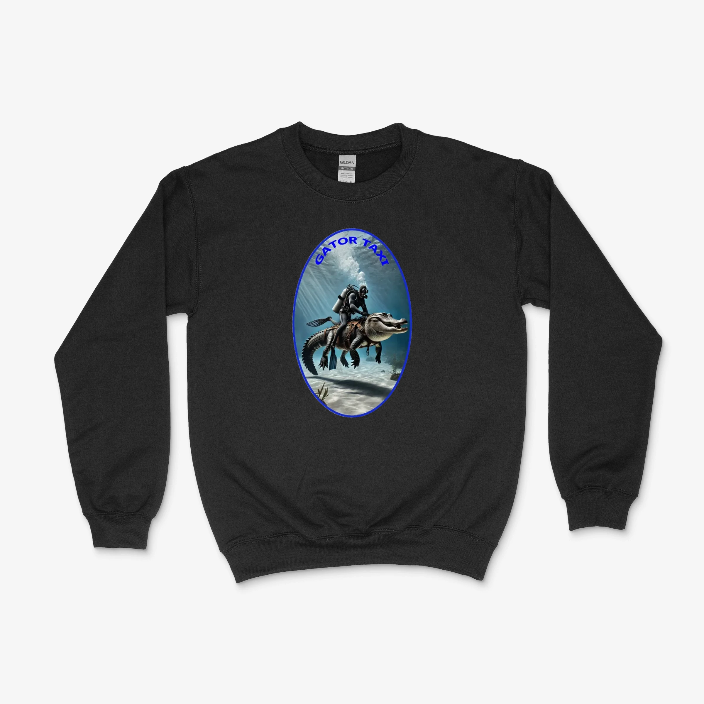 Vintage Scuba Diving Diver Riding An Alligator Urm