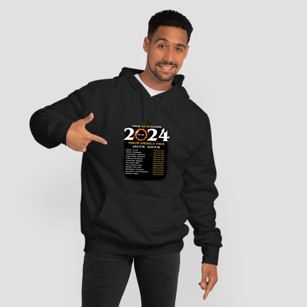 Total Solar Eclipse Totality April 8 2024 North