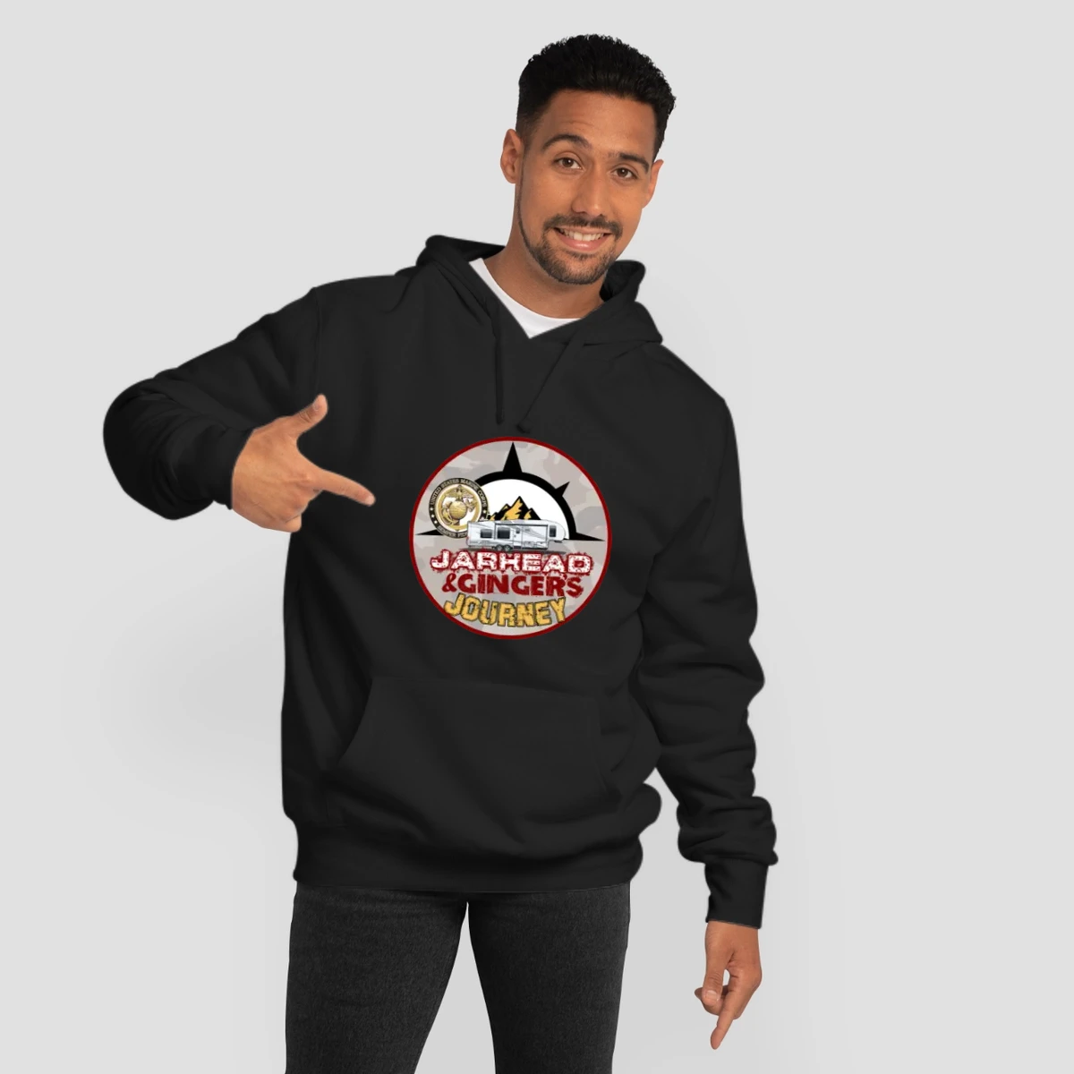 Jarhead And Gingers Round Logo Front And Back