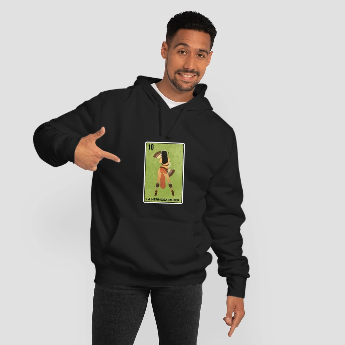 Mexican Lottery Card La Hermosa Mujer Funny Cinco