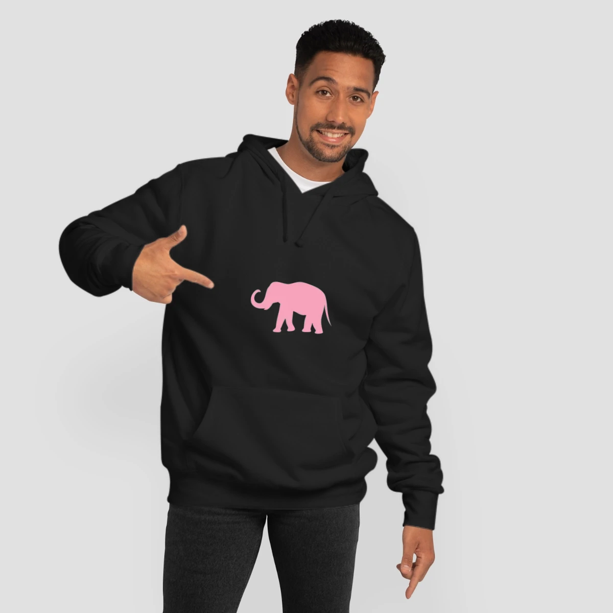 Pink Elephant Tribal Art Tribe Floral Paleo Cave