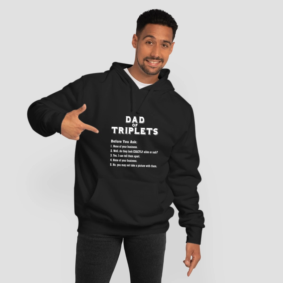 Mens Funny Triplet Dad For Fathers Day Common Questions
