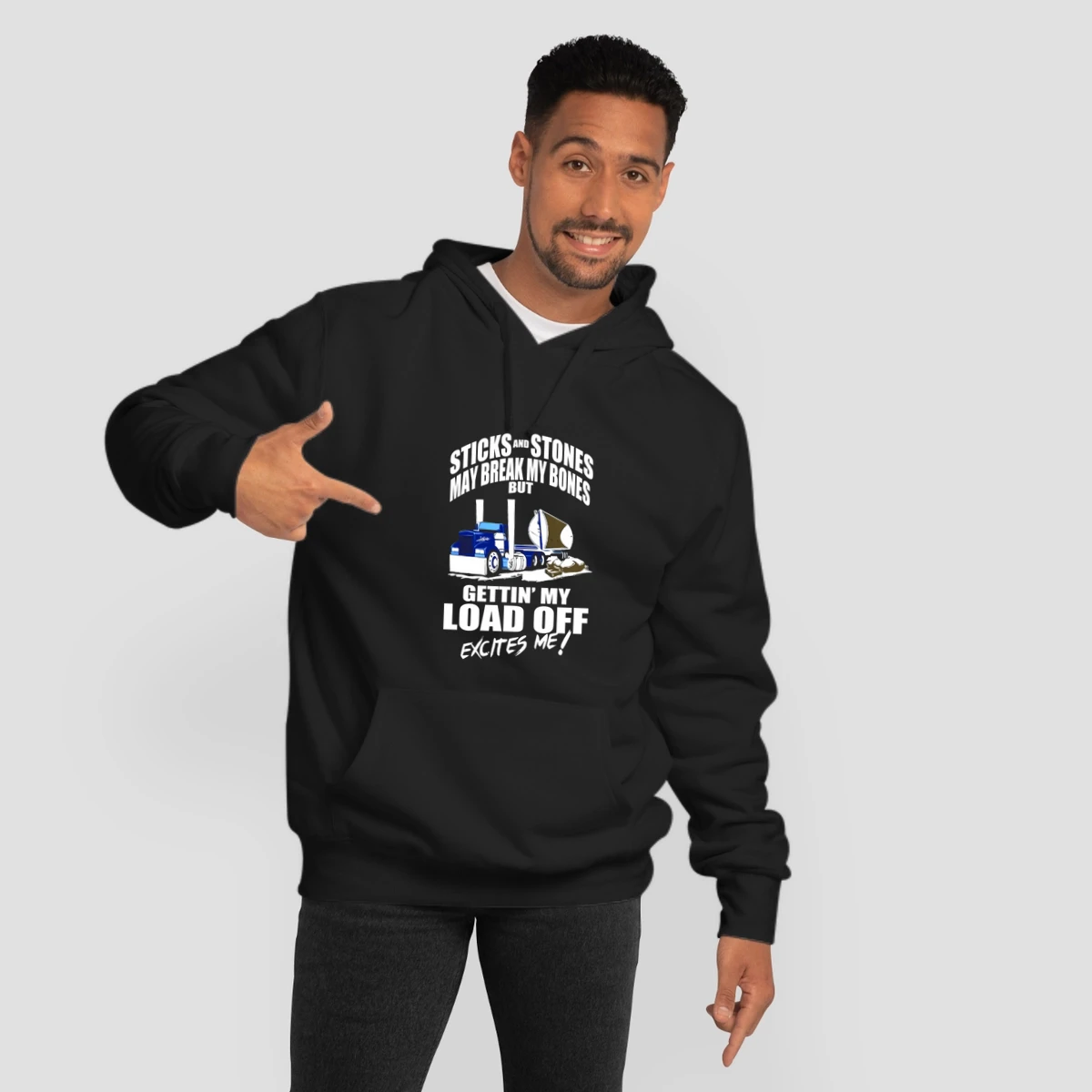 Truck Driver Side Dump Truck Load Off
