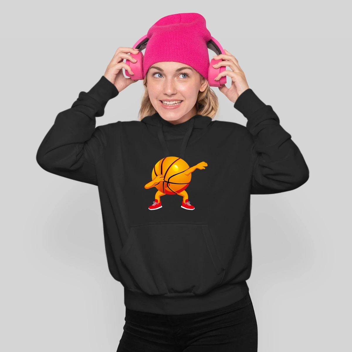 Dabbing Basketball Ball Graphic Kids Boys Dab Danc