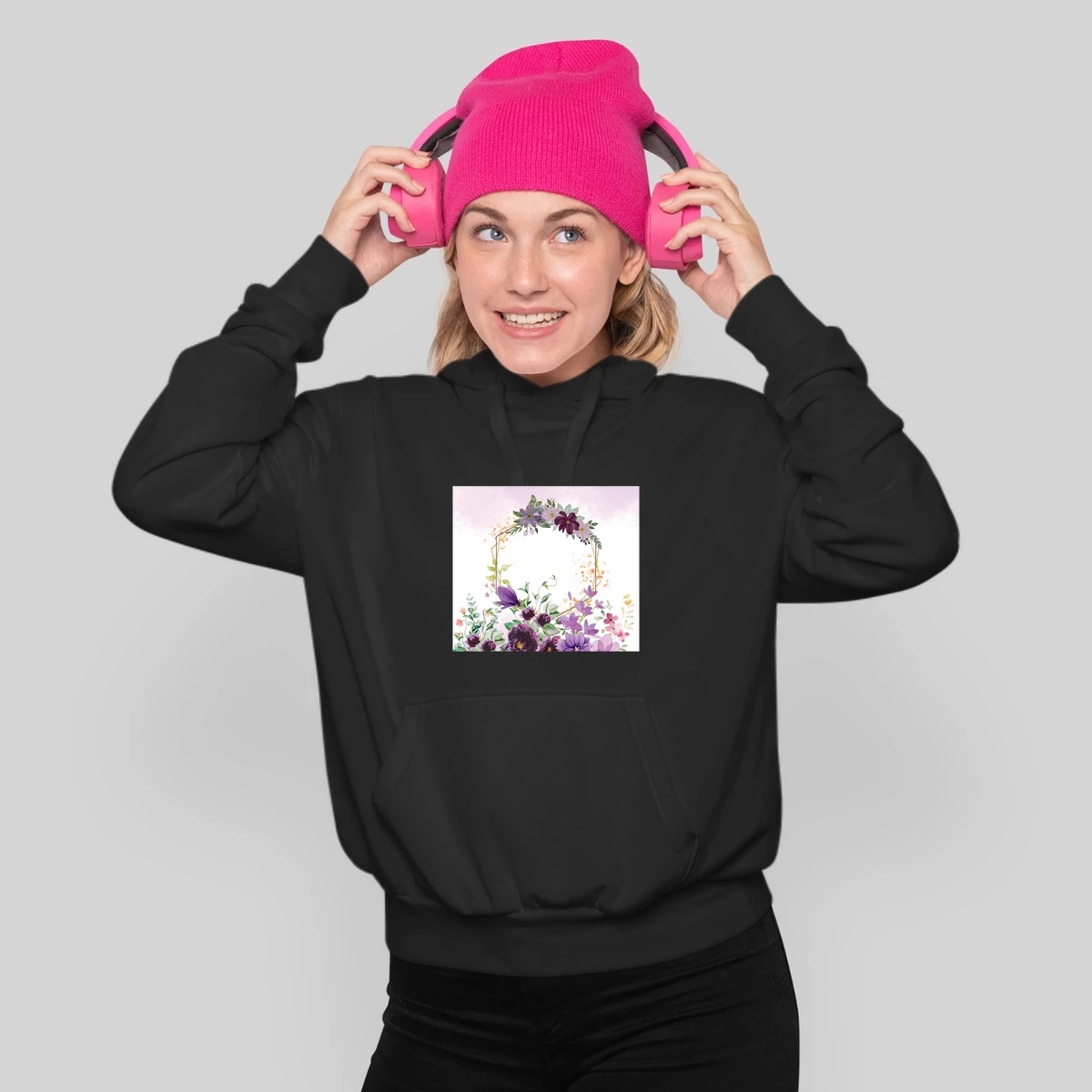 Watercolor Purple Floral Tumbler