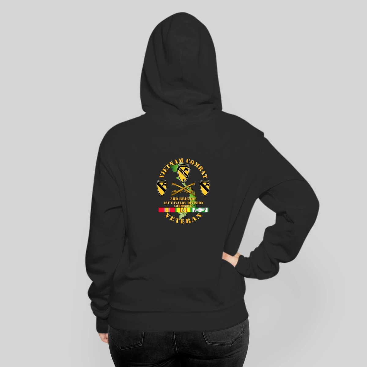 Army Vietnam Combat Cavalry Veteran W Support Brig