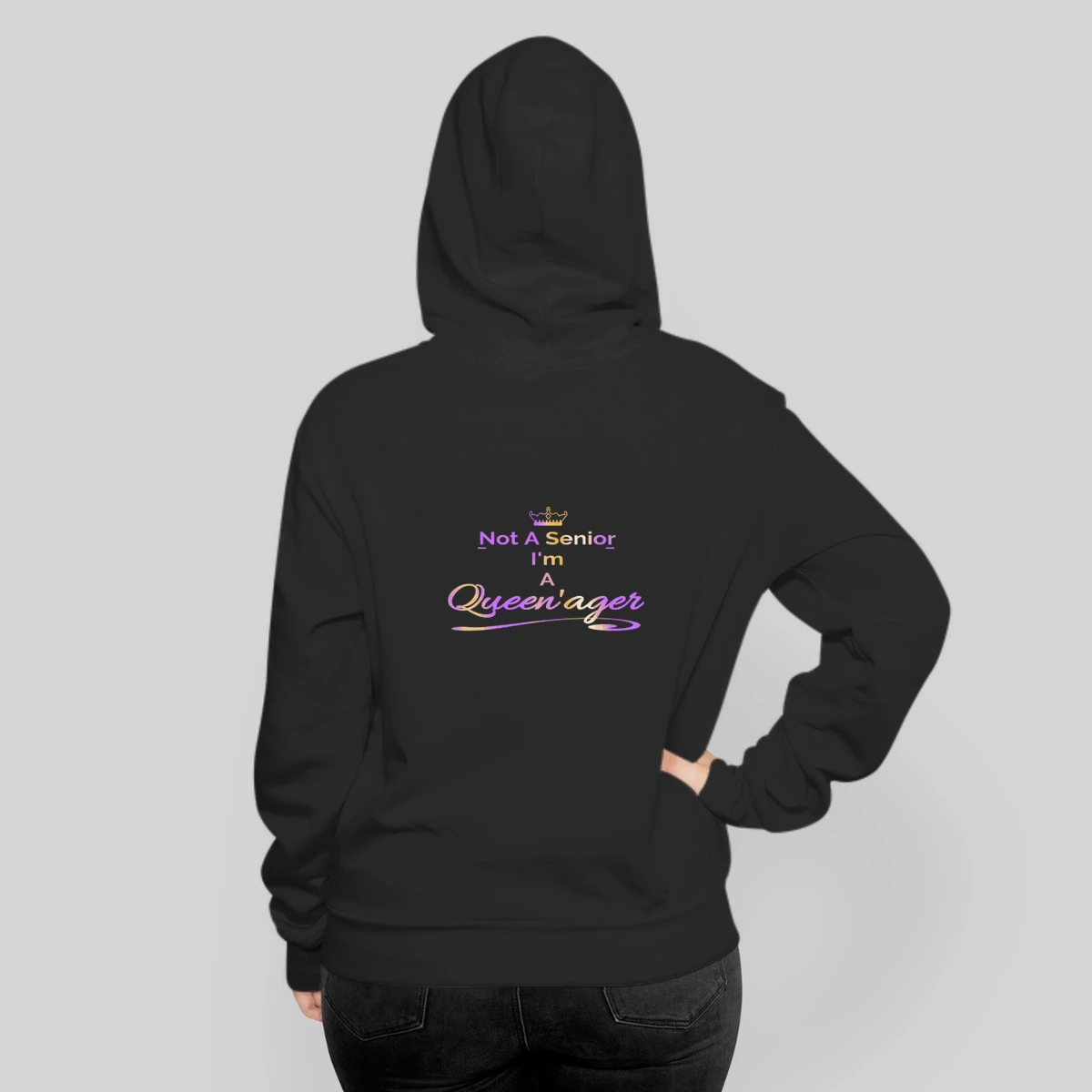 Queenager Not A Senior Not Old Grandma Womens Gif