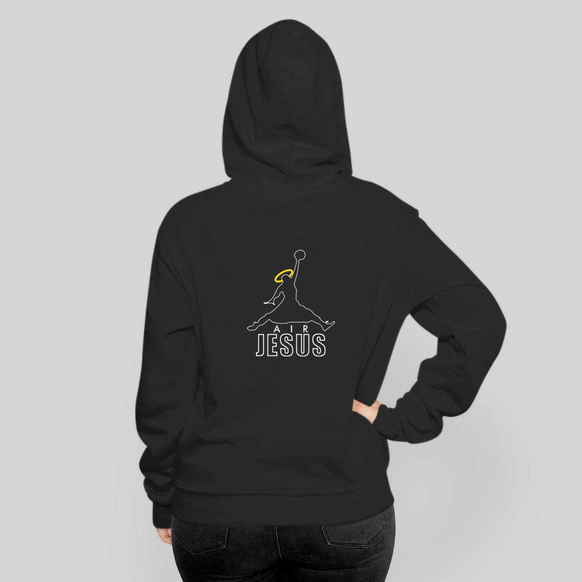 Air Jesus Basketball Jordan Funny Black