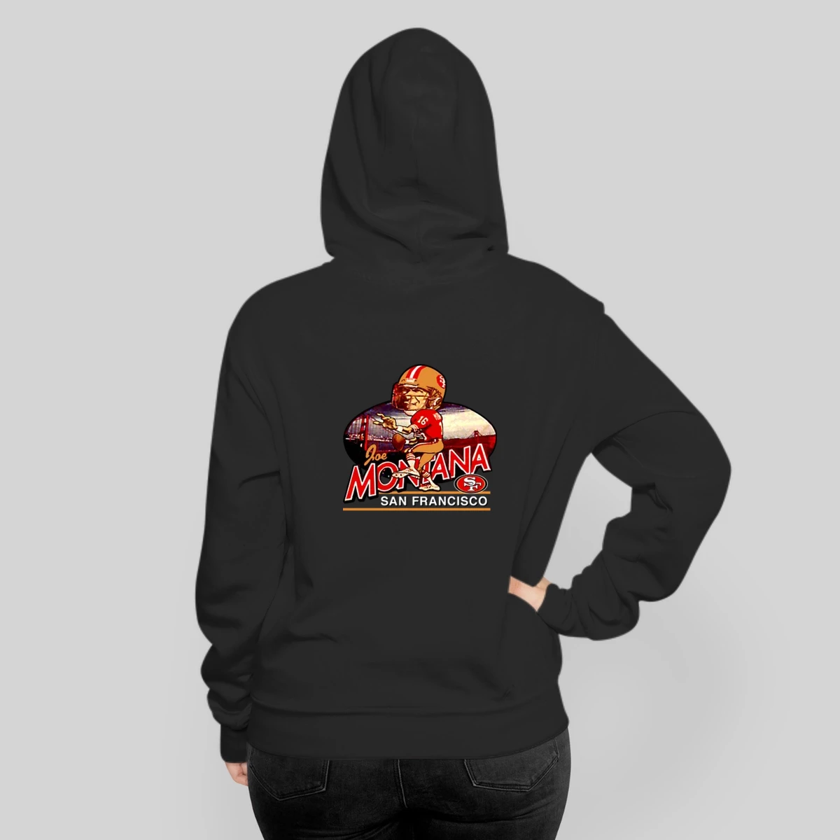 Joe Montana Retro Football Caricature